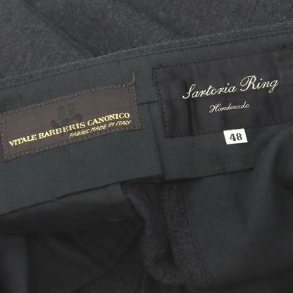 【中古】サルトリア リング Sartoria Ring ウール ドレススラックスパンツ チャコールグレー【サイズ48】【 状態ランクB 】【 メンズ 】