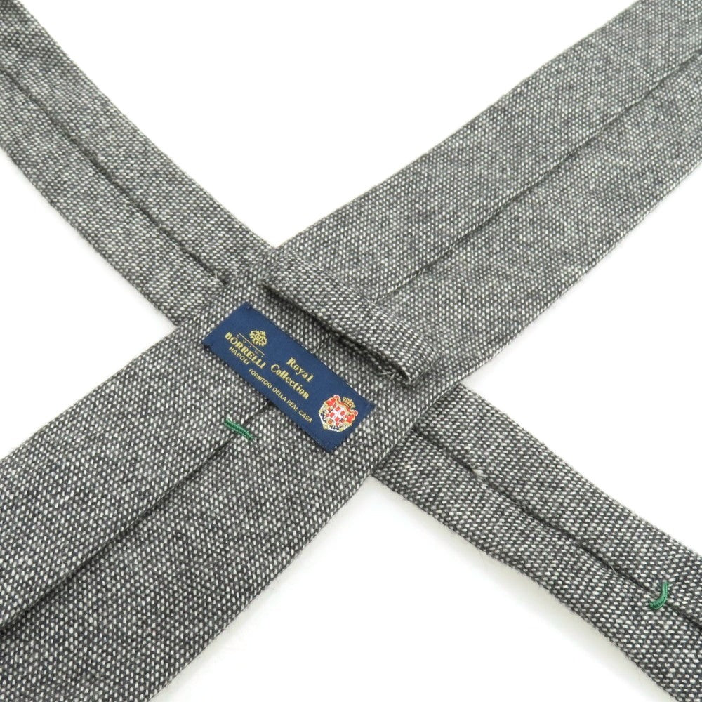 【中古】ルイジ ボレッリ Luigi Borrelli カシミヤ 無地ネクタイ グレー【 状態ランクB 】【 メンズ 】
