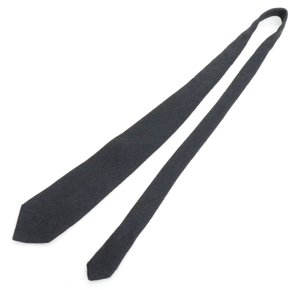 【中古】バグッタ Bagutta ウールシルク 無地ネクタイ チャコールネイビー【 状態ランクC 】【 メンズ 】【SA30/返品不可】