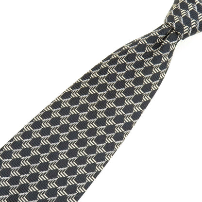 【中古】アルマーニ コレッツォーニ ARMANI COLLEZIONI シルク ネクタイ ブラックxベージュ【 状態ランクC 】【 メンズ 】