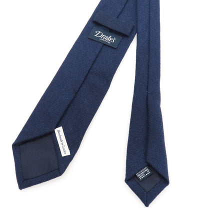 【中古】ドレイクス DRAKES カシミヤ 無地ネクタイ ネイビー【 状態ランクB 】【 メンズ 】