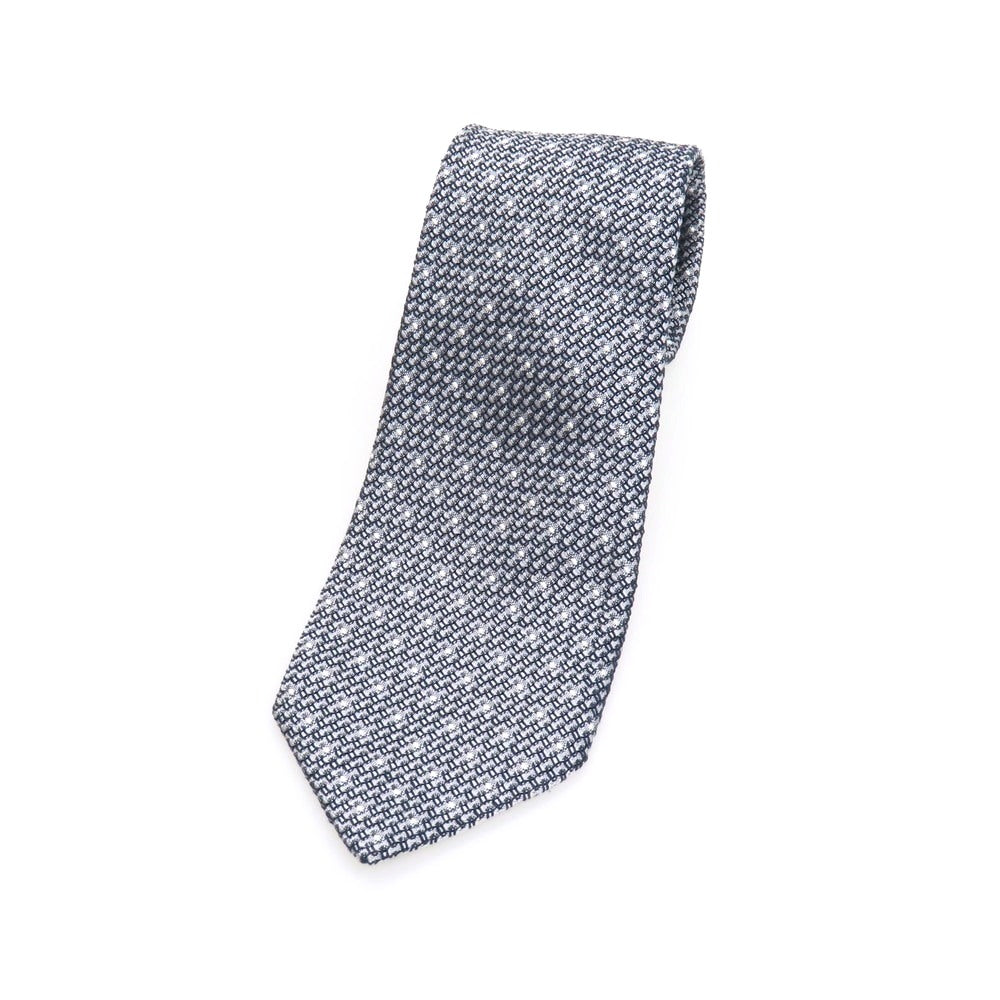 【中古】ドレイクス DRAKES シルク ドット柄ネクタイ ネイビーxライトグレー【 状態ランクB 】【 メンズ 】