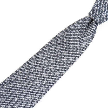 【中古】ドレイクス DRAKES シルク ドット柄ネクタイ ネイビーxライトグレー【 状態ランクB 】【 メンズ 】