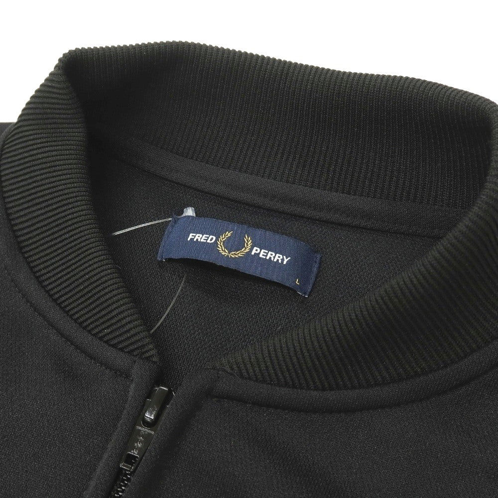 【中古】フレッドペリー FRED PERRY ポリエステル トラックジャケット ジャージ ブラック【サイズL】【 状態ランクB 】【 メンズ 】
