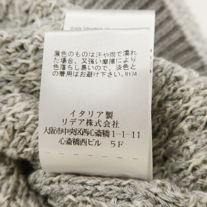 【中古】クルチアーニ CRUCIANI コットンシルクリネン クルーネック ローゲージ プルオーバーニット ライトグレー【サイズ44】【 状態ランクA 】【 メンズ 】
