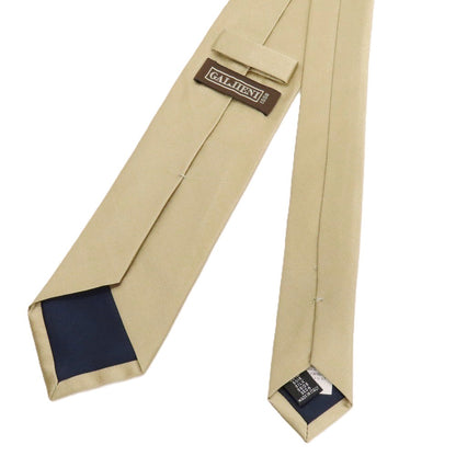 【中古】ガリエニ GALLIENI シルク 無地ネクタイ ベージュ系【 状態ランクB 】【 メンズ 】
