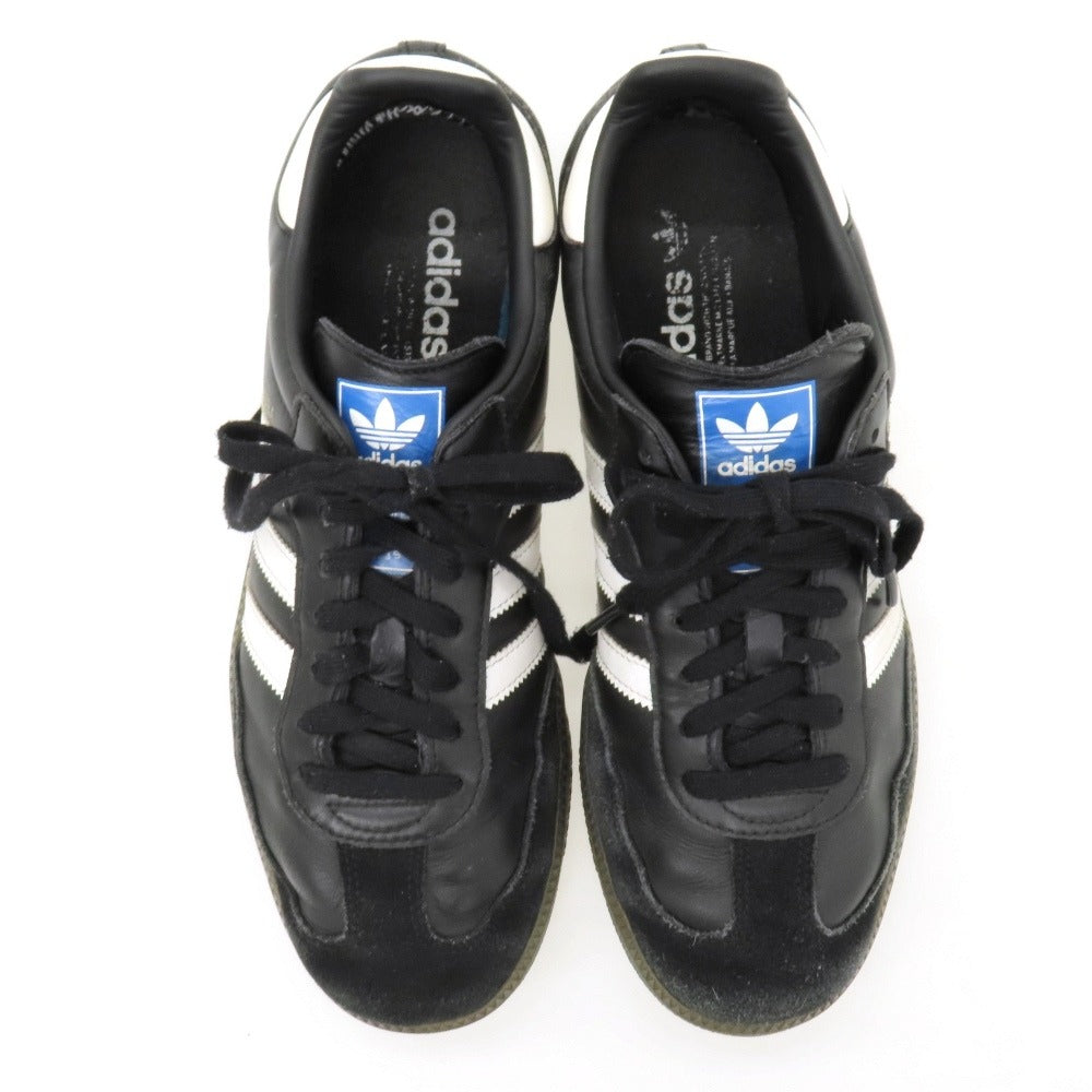 【中古】アディダス adidas レザー スニーカー ブラック【サイズ27】【 状態ランクC 】【 メンズ 】
