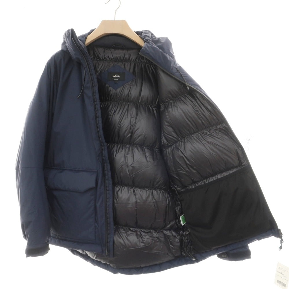 【中古】ナンガ NANGA URBAN RESEARCH別注 リップストップナイロン系 Green Down ダウンジャケット ネイビー【サイズL】【 状態ランクB 】【 メンズ 】
