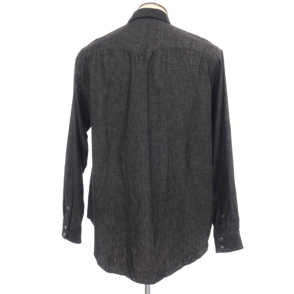 【中古】セモー semoh URBAN RESEARCH別注 コットン デニム ウエスタンシャツ ブラック【サイズ3】【 状態ランクB 】【 メンズ 】