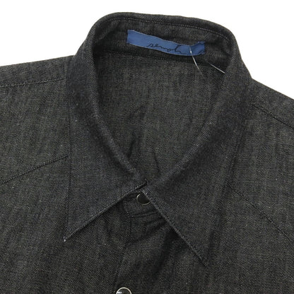 【中古】セモー semoh URBAN RESEARCH別注 コットン デニム ウエスタンシャツ ブラック【サイズ3】【 状態ランクB 】【 メンズ 】