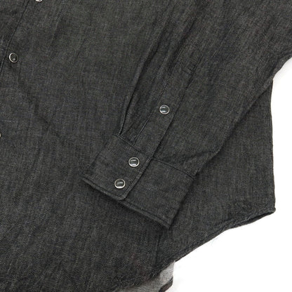 【中古】セモー semoh URBAN RESEARCH別注 コットン デニム ウエスタンシャツ ブラック【サイズ3】【 状態ランクB 】【 メンズ 】
