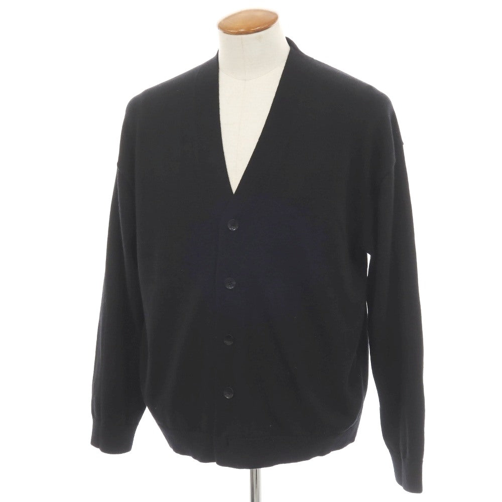 【中古】エイトン ATON 和紙ウール ニット カーディガン ブラック【サイズ4】【 状態ランクB 】【 メンズ 】