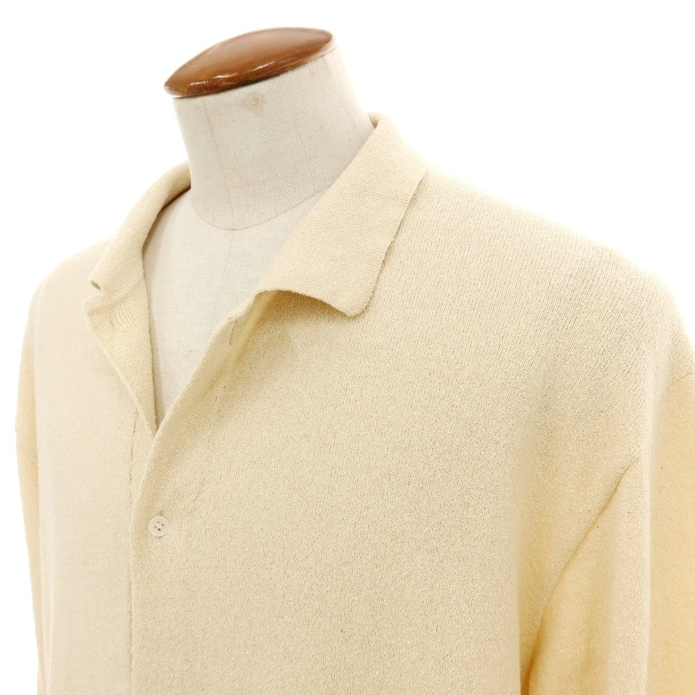 【中古】エイトン ATON 2026年春夏 コットン和紙ナイロン 襟付き ニット カーディガン ベージュ【サイズ4】【メンズ】 中古】エイトン ATON 2026年春夏 コットン和紙ナイロン 襟付き ニット