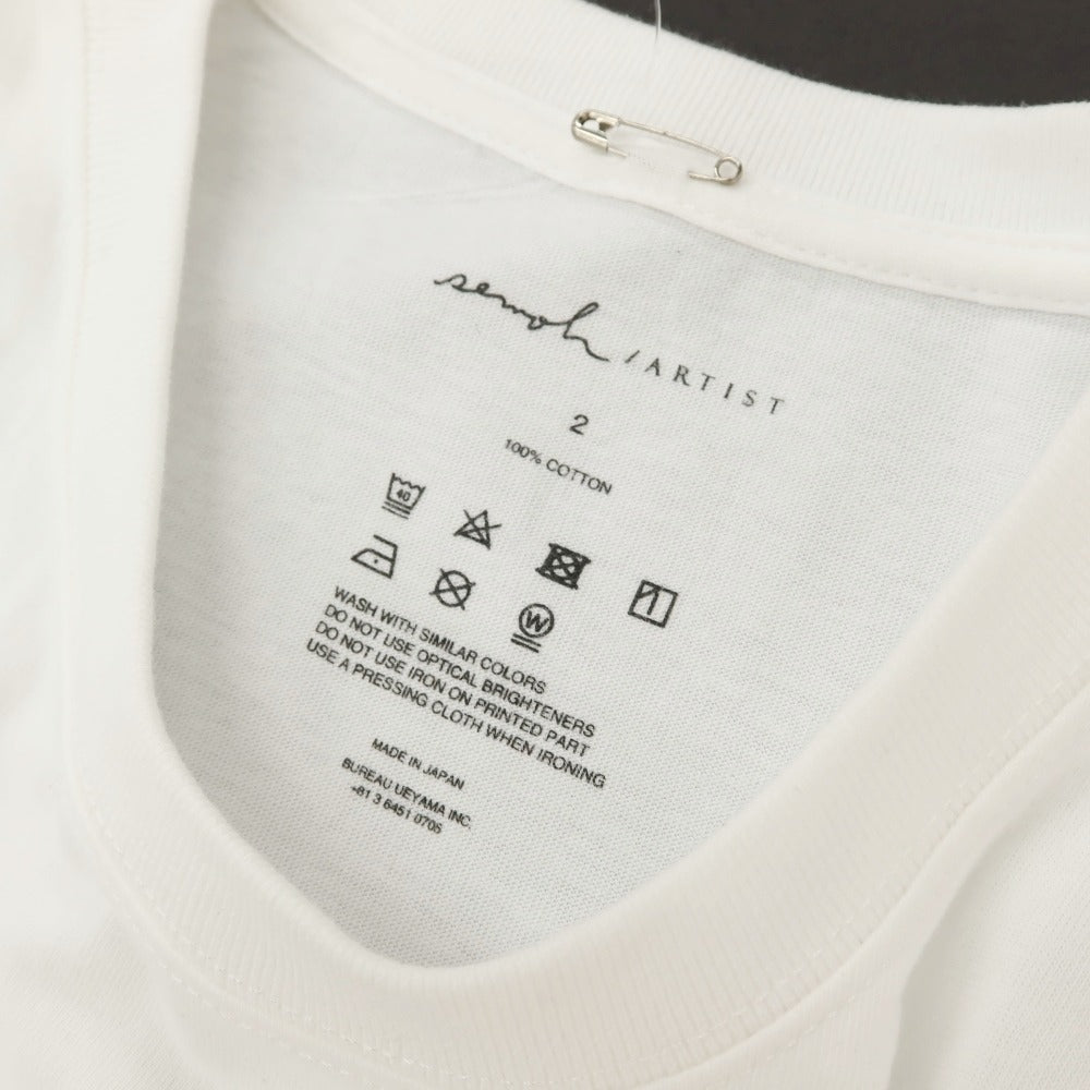 【中古】セモー semoh コットン クルーネック 半袖Ｔシャツ ホワイト【サイズ2】【 状態ランクB 】【 メンズ 】