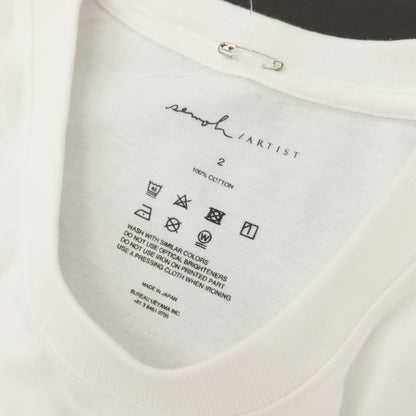 【中古】セモー semoh コットン クルーネック 半袖Ｔシャツ ホワイト【サイズ2】【 状態ランクB 】【 メンズ 】