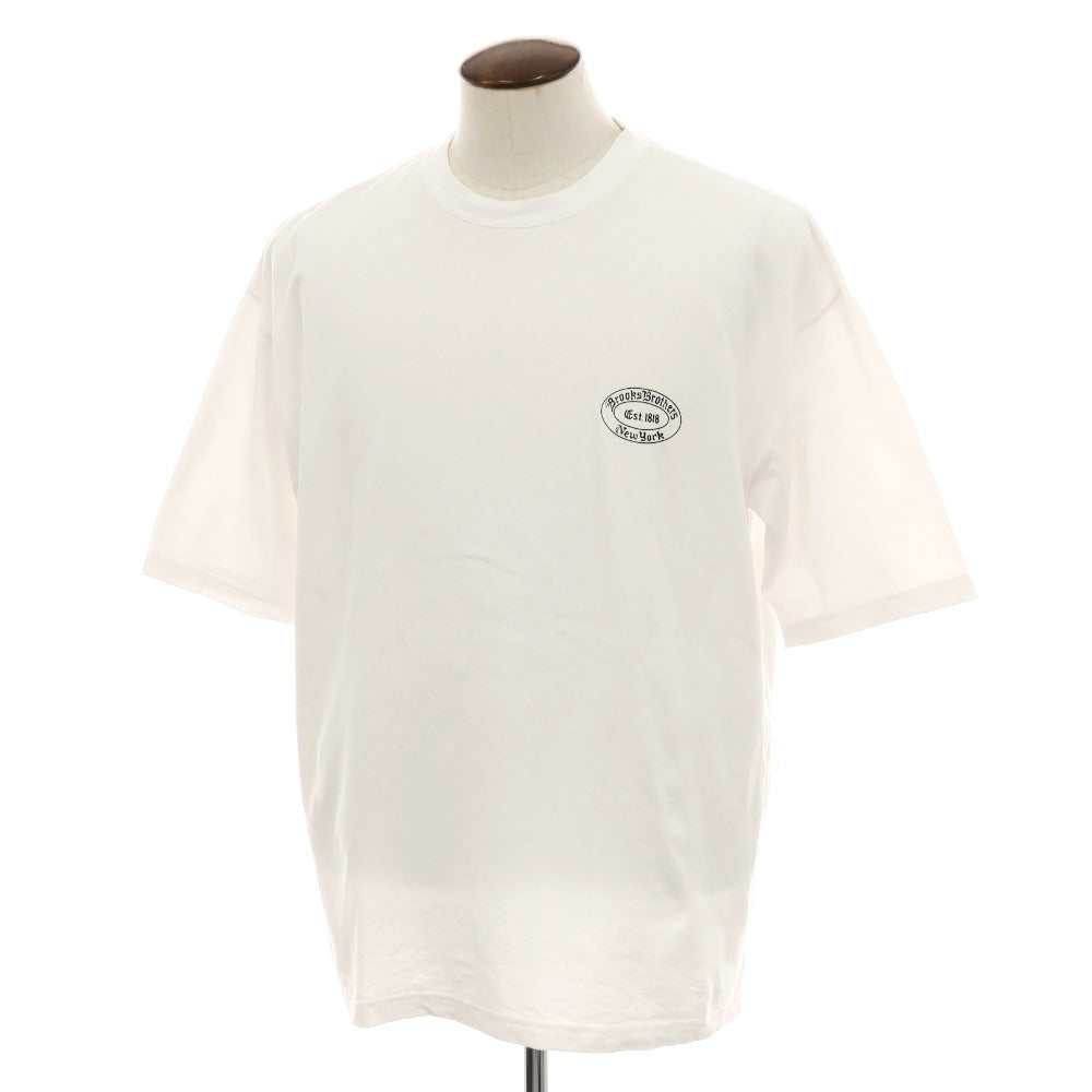 【中古】ブルックスブラザーズ Brooks Brothers URBAN RESEARCH別注 コットン系 クルーネック 半袖Ｔシャツ ホワイト【サイズXL】【 状態ランクC 】【 メンズ 】
