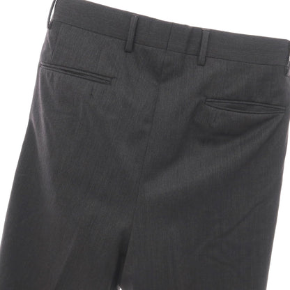 【中古】ニート NEAT ウール系 セミフレア カジュアルスラックスパンツ ダークグレー【サイズ表記なし（L位）】【 状態ランクB 】【 メンズ 】