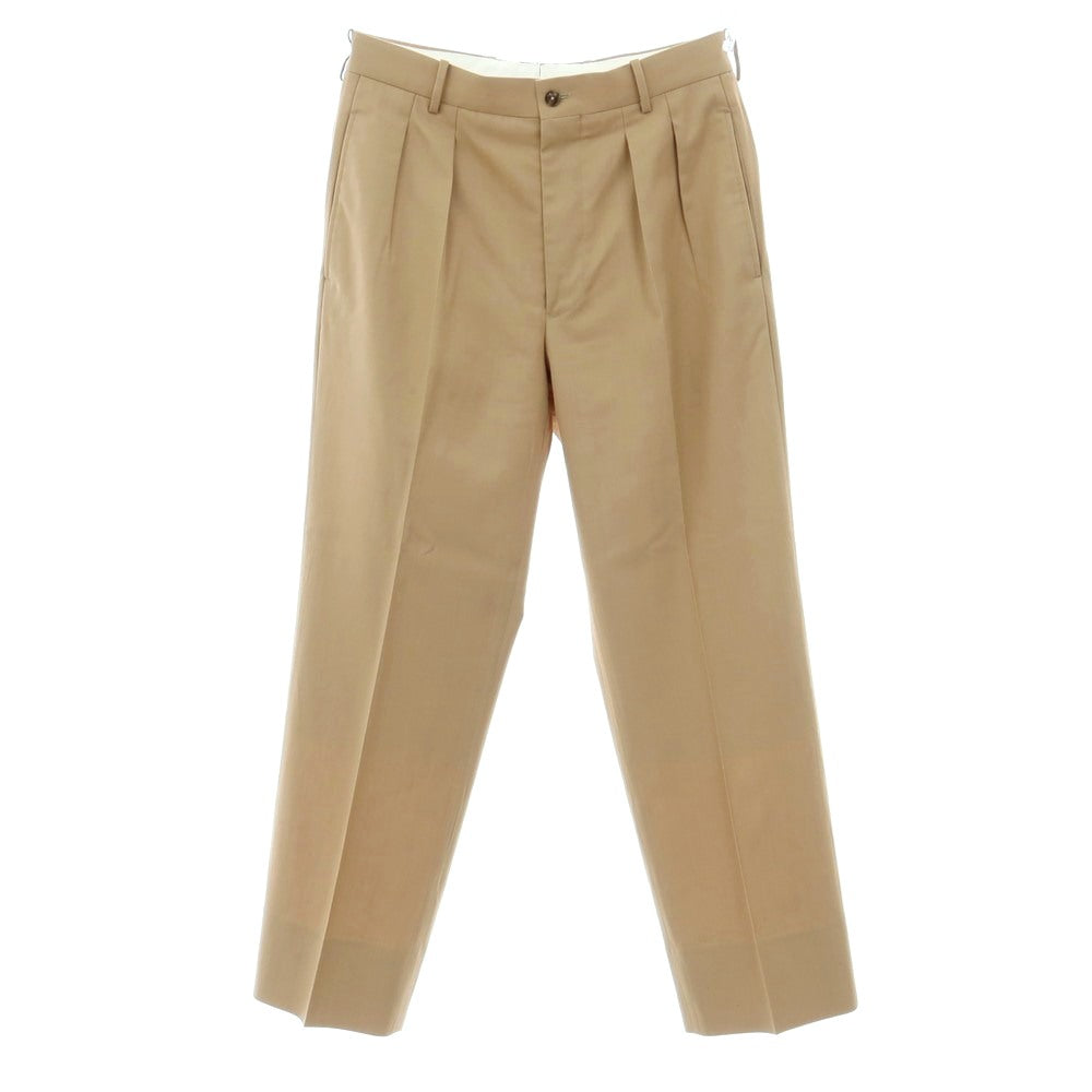 【中古】マーティーアンドサンズ MAATEE＆SONS ウールポリエステル カジュアルスラックスパンツ ベージュ【サイズ2】【 状態ランクB 】【 メンズ 】