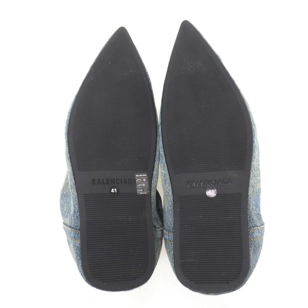 【中古】【未使用】バレンシアガ BALENCIAGA コットン系 スリッポン ブルー【サイズ41】【 状態ランクS 】【 メンズ 】