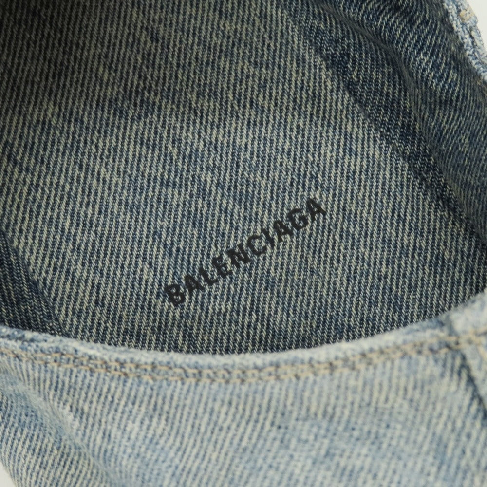 【中古】【未使用】バレンシアガ BALENCIAGA コットン系 スリッポン ブルー【サイズ41】【 状態ランクS 】【 メンズ 】