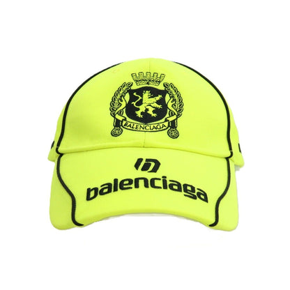 【中古】バレンシアガ BALENCIAGA コットン PARIS CAP キャップ 帽子 ネオンイエロー系【サイズL（59cm）】【 状態ランクA 】【 メンズ 】
