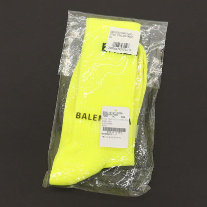 【中古】【未使用】バレンシアガ BALENCIAGA ナイロンポリウレタン ソックス ネオンイエローxブラック【サイズXL】【 状態ランクS 】【 メンズ 】