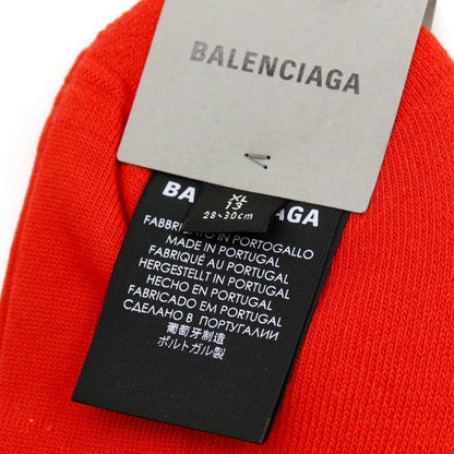 【中古】【未使用】バレンシアガ BALENCIAGA コットンナイロンポリウレタン ソックス レッドxブラック【サイズXL（28～30cm）】【 状態ランクS 】【 メンズ 】