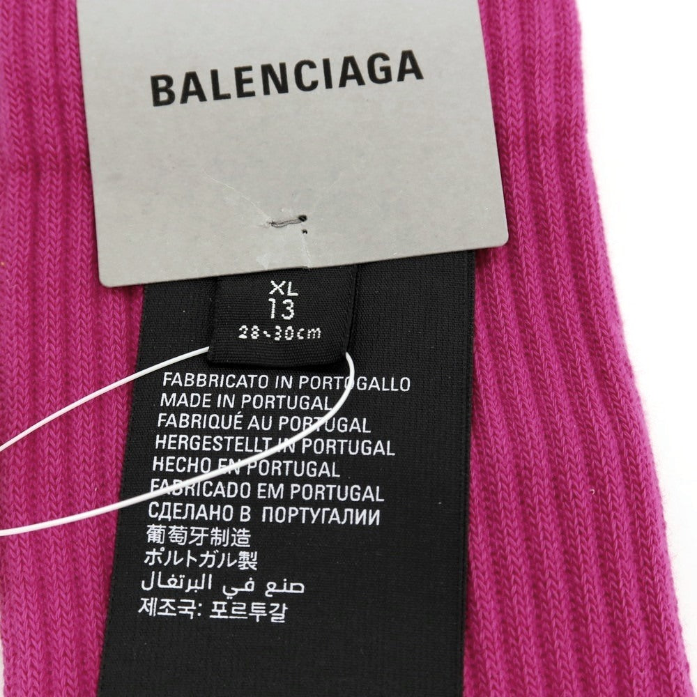 【中古】【未使用】バレンシアガ BALENCIAGA ポリエステルナイロンポリウレタン ソックス パープル【サイズXL（28～30cm）】【 状態ランクS 】【 メンズ 】