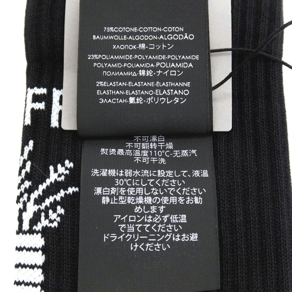 【中古】【未使用】バレンシアガ BALENCIAGA コットンポリエステルポリウレタン ソックス ブラックxホワイト【サイズXL（28～30cm）】【 状態ランクS 】【 メンズ 】