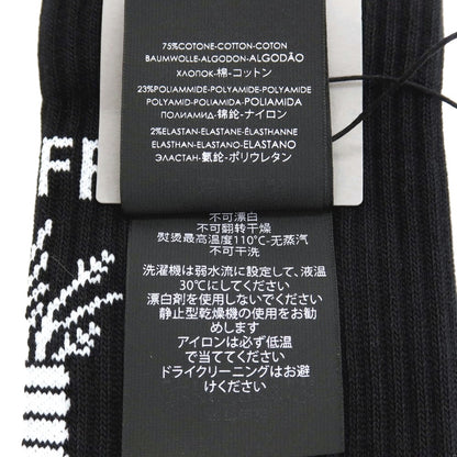 【中古】【未使用】バレンシアガ BALENCIAGA コットンポリエステルポリウレタン ソックス ブラックxホワイト【サイズXL（28～30cm）】【 状態ランクS 】【 メンズ 】