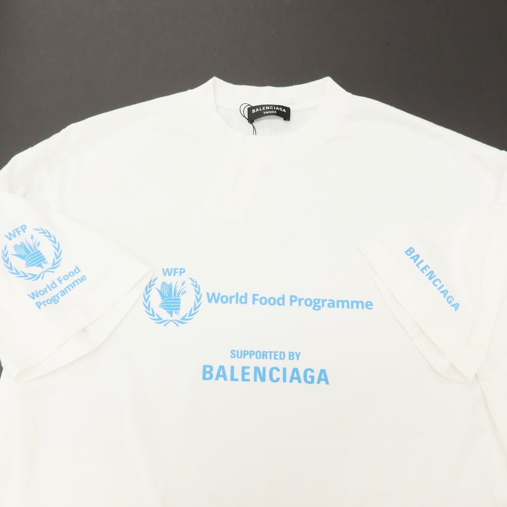 【中古】バレンシアガ BALENCIAGA コットン クルーネック 半袖Ｔシャツ ホワイト【サイズXS】【 状態ランクA 】【 メンズ 】