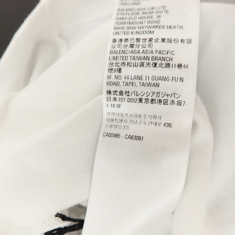 【中古】バレンシアガ BALENCIAGA コットン クルーネック 半袖Ｔシャツ ホワイト【サイズXS】【 状態ランクA 】【 メンズ 】