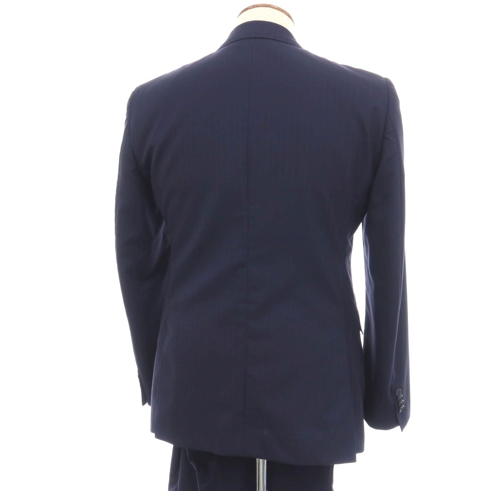 【中古】アザブテーラー azabu tailor JET CRUISE ウール ストライプ 2つボタンスーツ ネイビー【サイズ46/85】【 状態ランクB 】【 メンズ 】