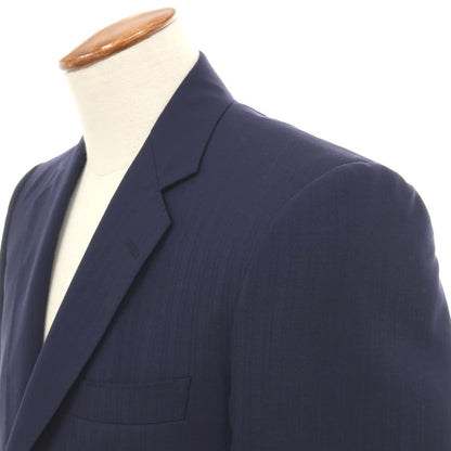 【中古】アザブテーラー azabu tailor JET CRUISE ウール ストライプ 2つボタンスーツ ネイビー【サイズ46/85】【 状態ランクB 】【 メンズ 】