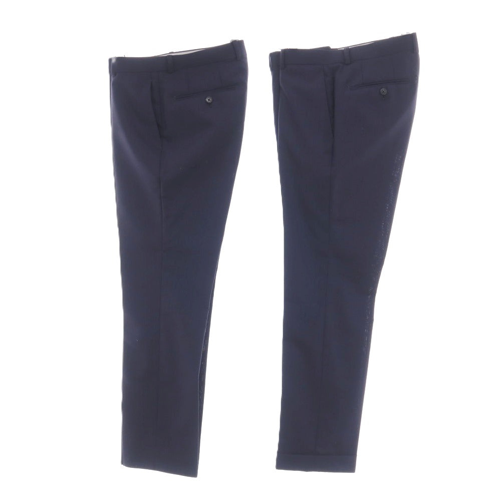 【中古】アザブテーラー azabu tailor JET CRUISE ウール ストライプ 2つボタンスーツ ネイビー【サイズ46/85】【 状態ランクB 】【 メンズ 】
