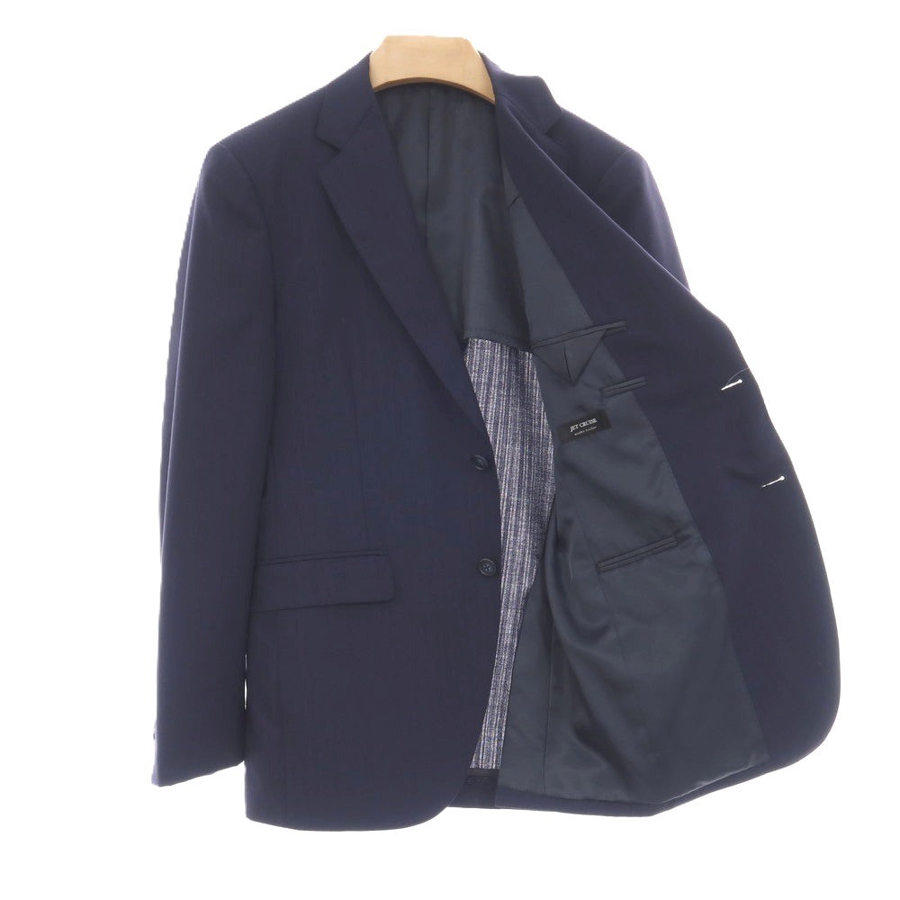 【中古】アザブテーラー azabu tailor JET CRUISE ウール ストライプ 2つボタンスーツ ネイビー【サイズ46/85】【 状態ランクB 】【 メンズ 】