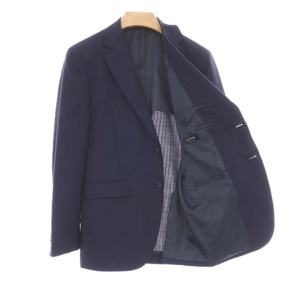 【中古】アザブテーラー azabu tailor JET CRUISE ウール ストライプ 2つボタンスーツ ネイビー【サイズ46/85】【 状態ランクB 】【 メンズ 】