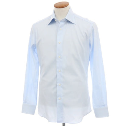 【中古】アザブテーラー azabu tailor コットン レギュラーカラー ドレスシャツ ブルー【サイズ表記なし（M位）】【 状態ランクA 】【 メンズ 】