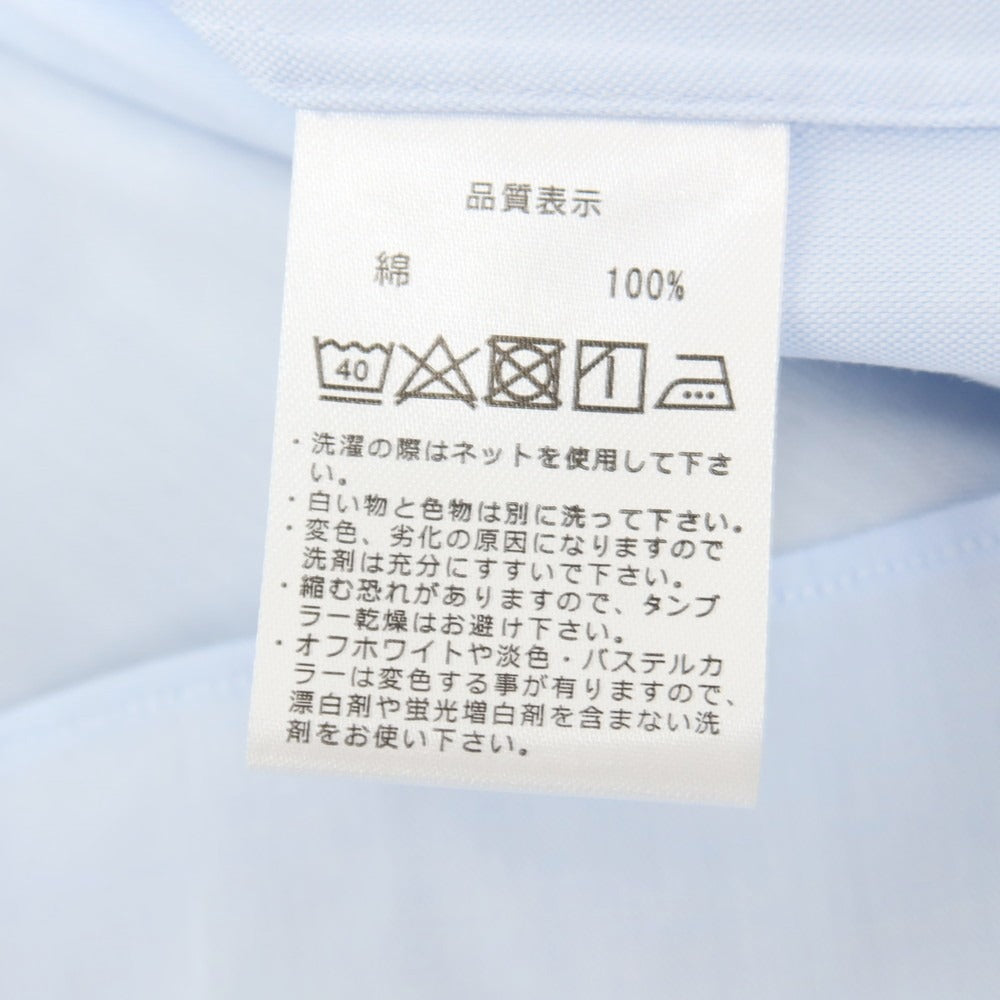 【中古】アザブテーラー azabu tailor コットン レギュラーカラー ドレスシャツ ブルー【サイズ表記なし（M位）】【 状態ランクA 】【 メンズ 】