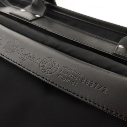 【中古】フェリージ Felisi 2460672 ナイロン レザー ブリーフケース ブラック【 状態ランクB 】【 メンズ 】