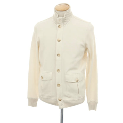 【中古】グランサッソ GRAN SASSO コットンナイロン スタンドカラー スイングトップ アイボリー【サイズ44】【 状態ランクA 】【 メンズ 】