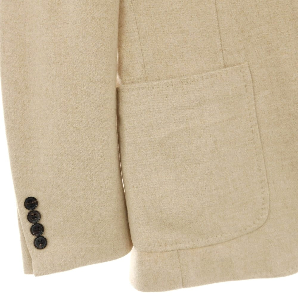 【中古】グジ guji カシミヤ 3つボタン テーラードジャケット ベージュ【サイズ42】【 状態ランクB 】【 メンズ 】