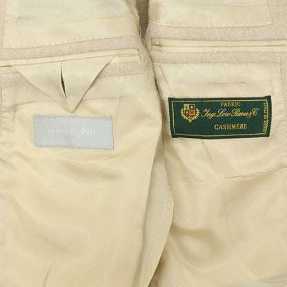 【中古】グジ guji カシミヤ 3つボタン テーラードジャケット ベージュ【サイズ42】【 状態ランクB 】【 メンズ 】