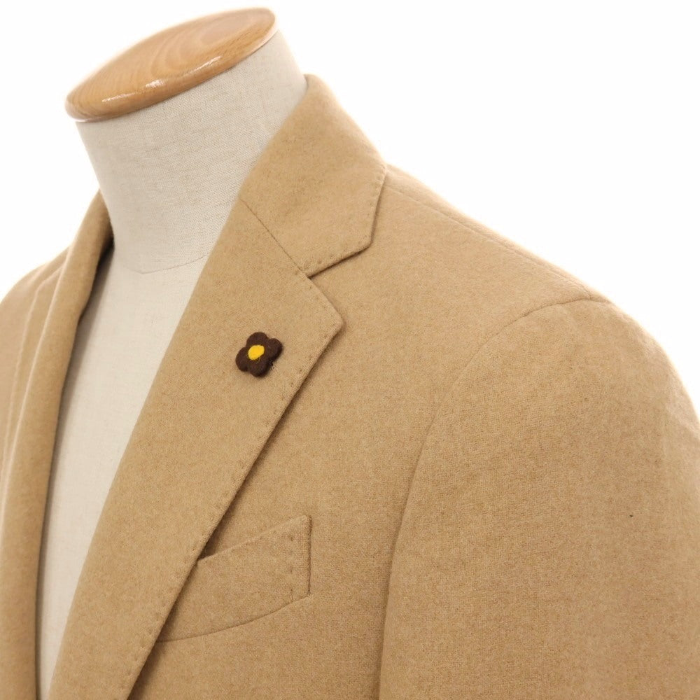【中古】ラルディーニ LARDINI カシミヤ 3つボタン テーラードジャケット キャメルブラウン【サイズ44 7REG】【 状態ランクA 】【 メンズ 】