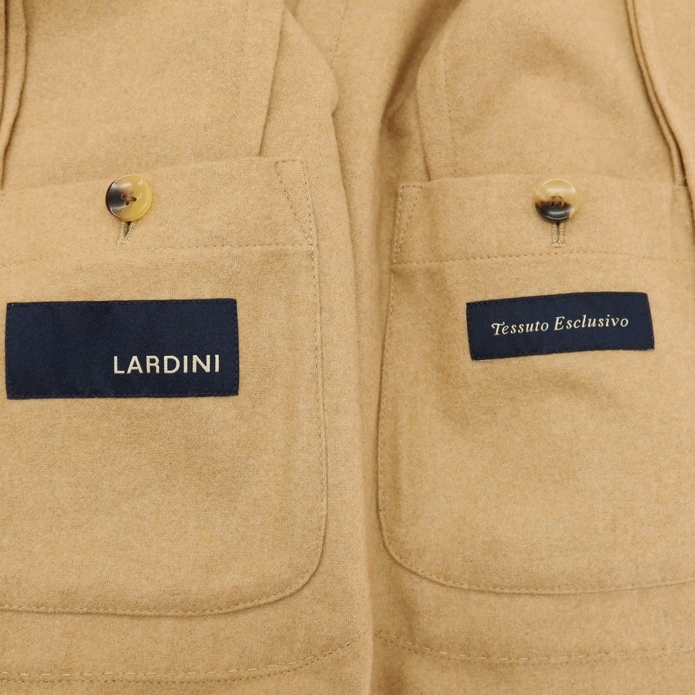 【中古】ラルディーニ LARDINI カシミヤ 3つボタン テーラードジャケット キャメルブラウン【サイズ44 7REG】【 状態ランクA 】【 メンズ 】