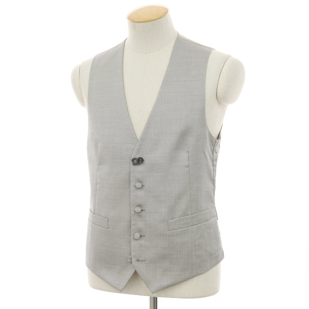 【中古】ラルディーニ LARDINI シルクウール ドレス系ジレ ベスト ライトグレー【サイズ48】【 状態ランクB 】【 メンズ 】