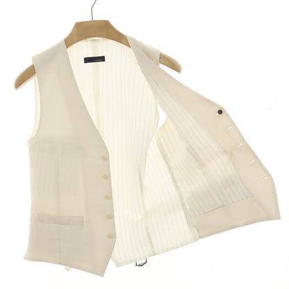 【中古】ラルディーニ LARDINI シルクウール ドレス系ジレ ベスト アイボリー【サイズ48】【 状態ランクB 】【 メンズ 】
