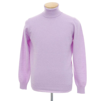 【中古】アレッサンドロルッピ Alessandro Luppi ウールカシミヤ タートルネック プルオーバーニット ライトパープル【サイズ44】【 状態ランクA 】【 メンズ 】
