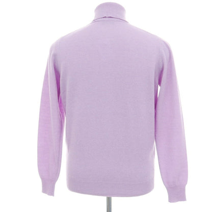 【中古】アレッサンドロルッピ Alessandro Luppi ウールカシミヤ タートルネック プルオーバーニット ライトパープル【サイズ44】【 状態ランクA 】【 メンズ 】