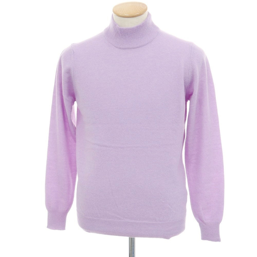 【中古】アレッサンドロルッピ Alessandro Luppi ウールカシミヤ ハイネック プルオーバーニット ライトパープル【サイズ44】【 状態ランクA 】【 メンズ 】
